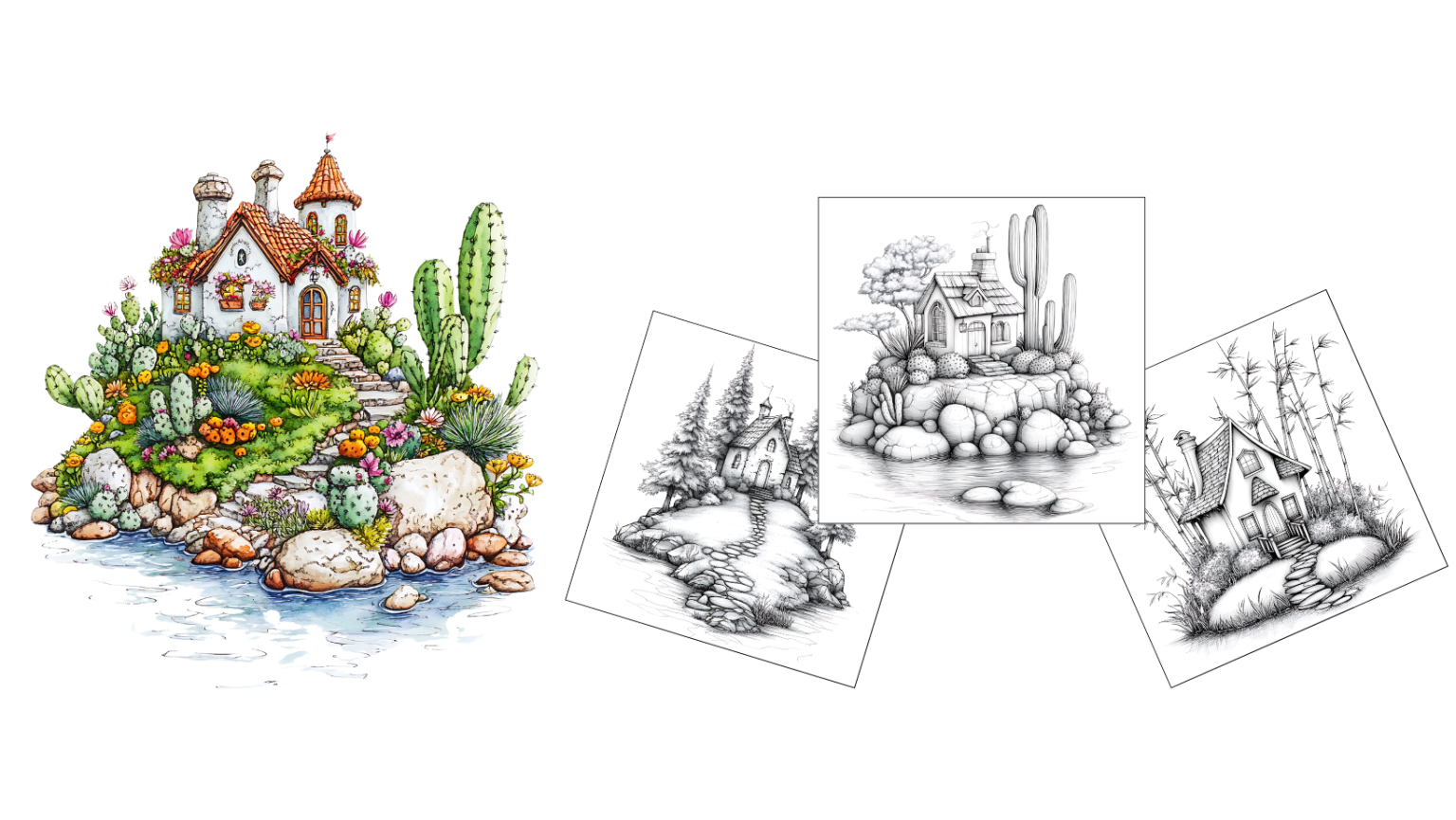 Dreamy Island – Coloring Pages